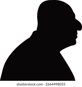 um vetor de silhueta de cabeça de homem