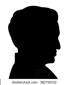 a man head silhouette vector 