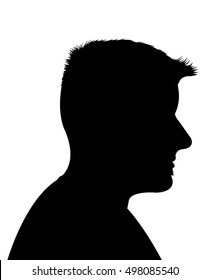 a man head silhouette vector 