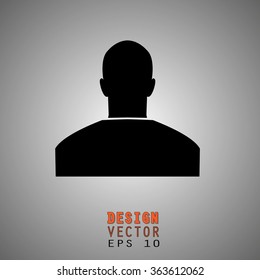 Man head silhouette vector EPS 10