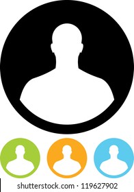 Man Head Silhouette Vector Icon Isolated