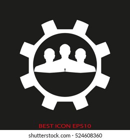 man, head, silhouette, vector icon, eps10