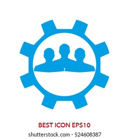 man, head, silhouette, vector icon, eps10
