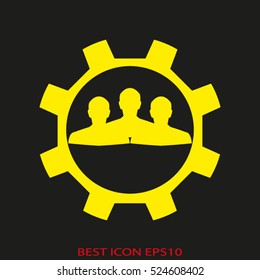 man, head, silhouette, vector icon, eps10