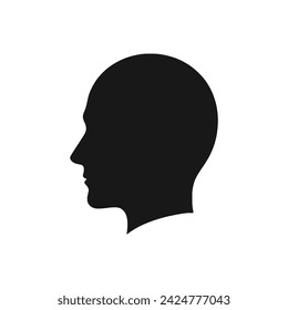 diseño de plantilla de ilustración vectorial de silueta de cabeza de hombre