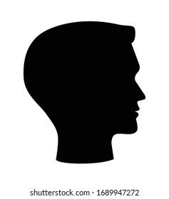 Man head silhouette vetor isolated on white eps 10