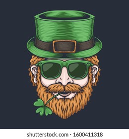 Man Head St. patrick's day vector illustration for your company or brand