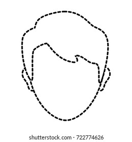 man head sticker  vector illustration