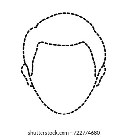 man head sticker  vector illustration
