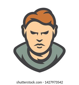 Man head Vector Cartoon illustration