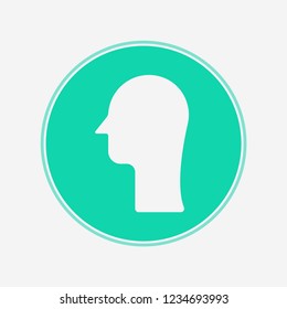 Man head vector icon sign symbol