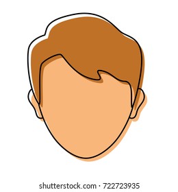 man  head  vector  illustration