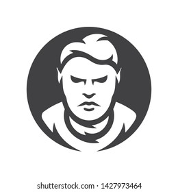 Man head Vector silhouette sign.