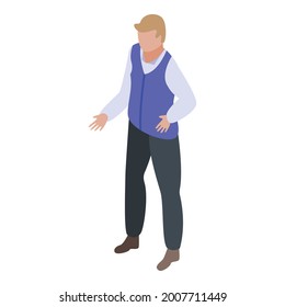 Man headhunter icon. Isometric of man headhunter vector icon for web design isolated on white background