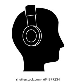 man with headphones avatar character