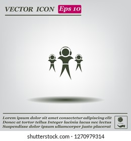 man with headphones vector icon