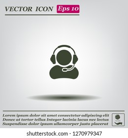 man with headphones vector icon