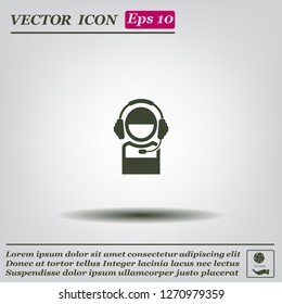 man with headphones vector icon