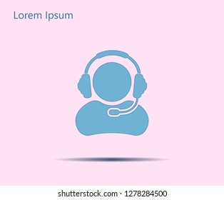 man with headphones vector icon
