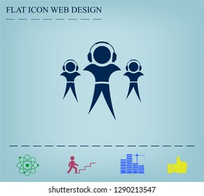 man with headphones vector icon