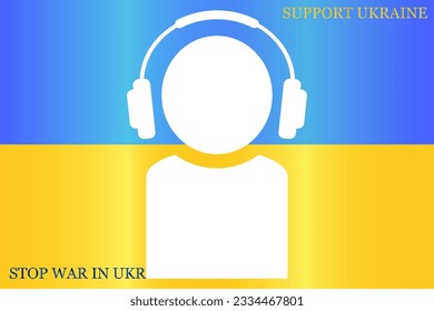hombre con icono de vector de auriculares