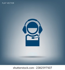 man with headphones vector icon