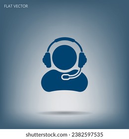 man with headphones vector icon