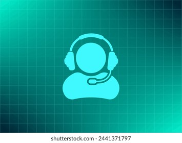 man with headphones vector icon