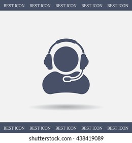 man with headphones vector icon