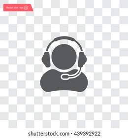 man with headphones vector icon
