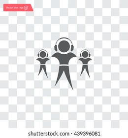 man with headphones vector icon