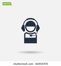 man with headphones vector icon