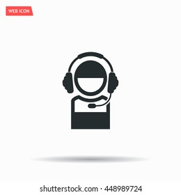 man with headphones vector icon