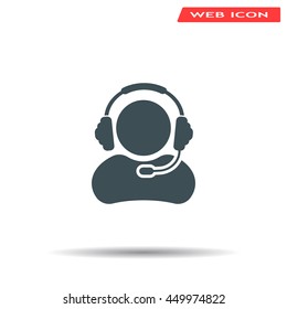 man with headphones vector icon