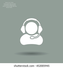 man with headphones vector icon