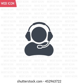 man with headphones vector icon