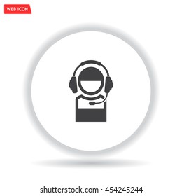 man with headphones vector icon