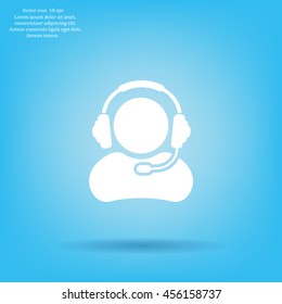 man with headphones vector icon