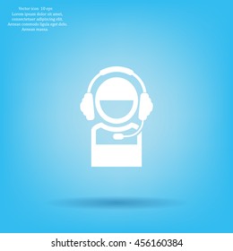 man with headphones vector icon