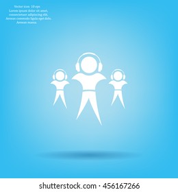 man with headphones vector icon