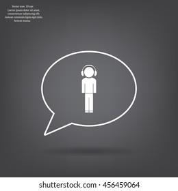 man with headphones vector icon