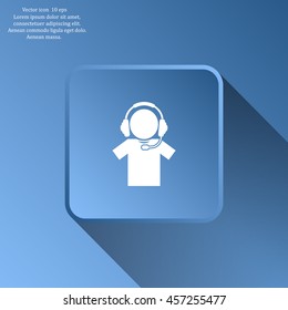man with headphones vector icon