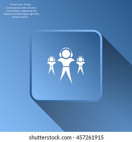man with headphones vector icon