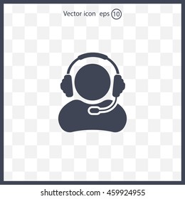 man with headphones vector icon