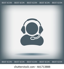 man with headphones vector icon