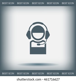 man with headphones vector icon