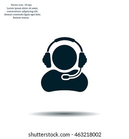 man with headphones vector icon