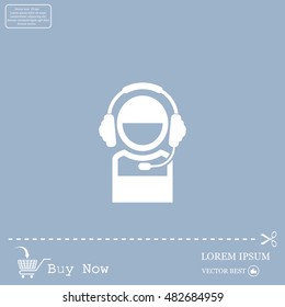 man with headphones vector icon