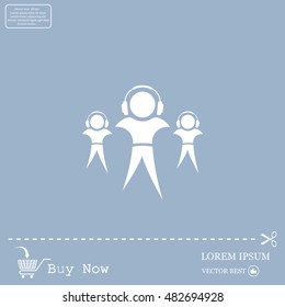 man with headphones vector icon