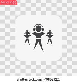man with headphones vector icon